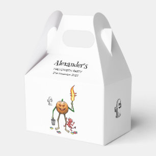 Trick or Treat pumpkin with Friends Favor Boxes