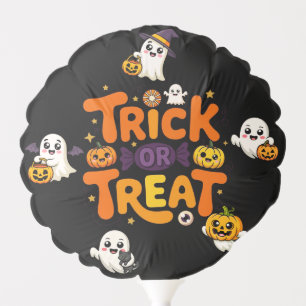 Trick or Treat Pumpkins and Ghosts Halloween Ballo Balloon