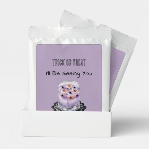 Trick or Treat Purple Glass of Eyeballs Halloween Margarita Drink Mix