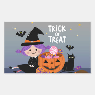 Trick Or Treat Rectangular Sticker