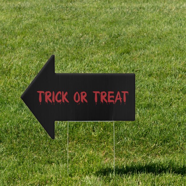 Trick or Treat red blood typography Halloween Sign (Insitu)