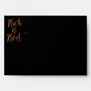 Trick or Treat Return Address Printed on Back Envelope