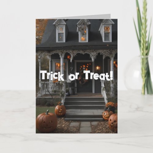Trick or Treat Rhyme Halloween Card