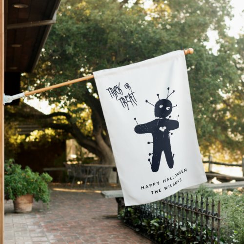 Trick or Treat _ Scary Halloween Voodoo Doll House Flag