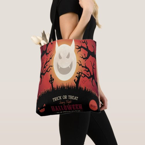 Trick or Treat Scary Night Halloween Tote Bag