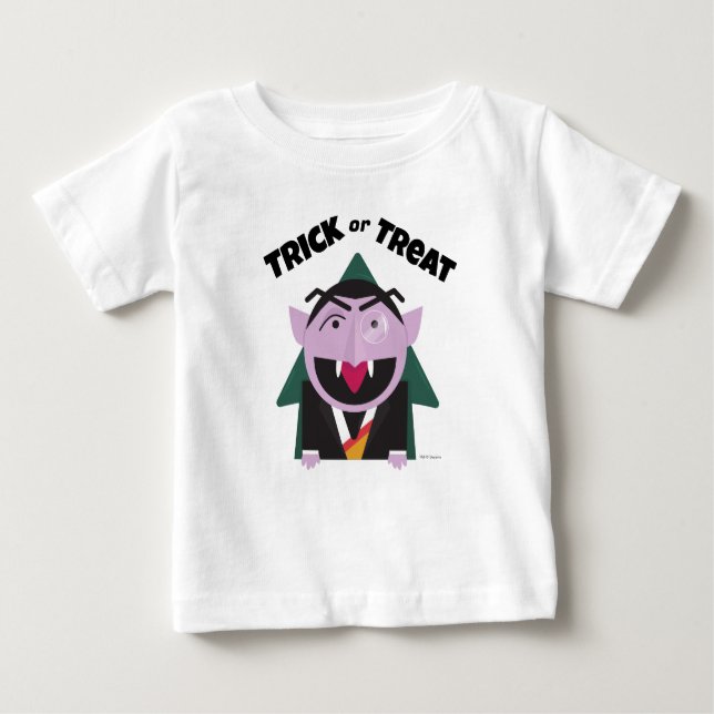 Trick or Treat Sesame Street Halloween Baby T-Shirt (Front)