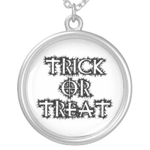 Trick or Treat Silver Plated Necklace