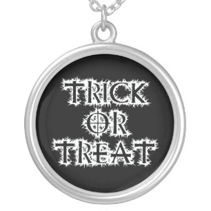 Trick or Treat Silver Plated Necklace