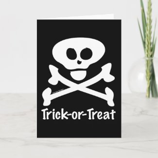 Trick-or-Treat Skull Crossones Cards