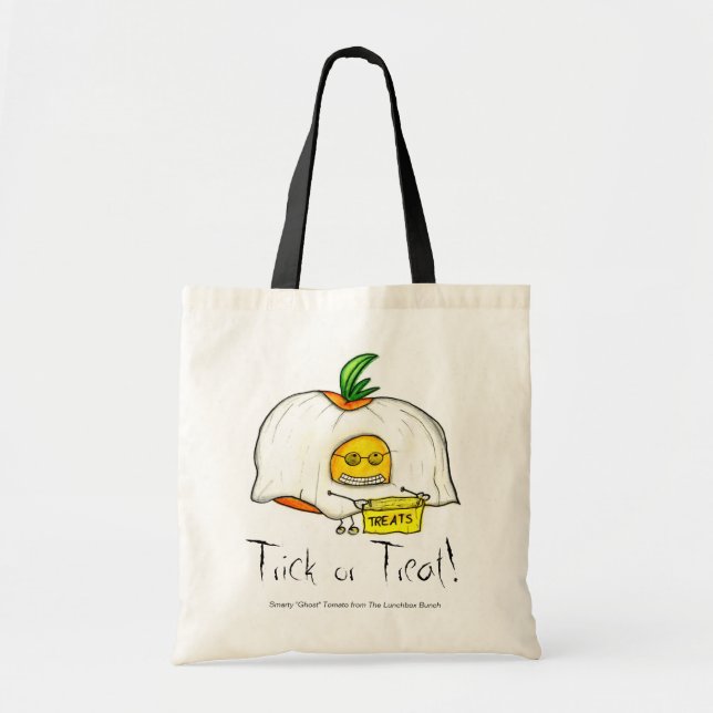 Trick or Treat Smarty Tomato Tote Bag (Front)