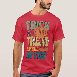 Trick or Treat Smell My Feet Funny Halloween Kids T-Shirt