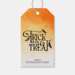 Trick or Treat Sparkly Halloween Gift Tags