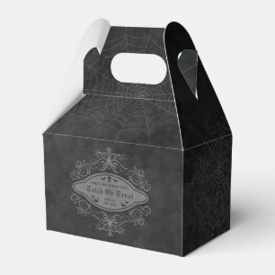 Trick Or Treat Spider Web Dark Gothic Halloween Favor Boxes