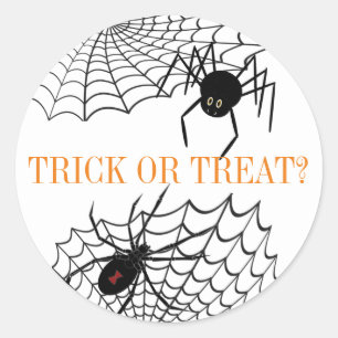 Trick or Treat Spiders ID214 Classic Round Sticker