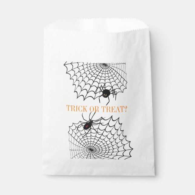 Trick or Treat Spiders ID214 Favor Bag (Front)