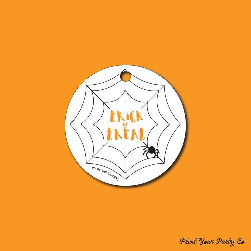 Trick or Treat Spiderweb Gift Tag