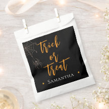 Trick or Treat Spiderweb Personalized Name -
