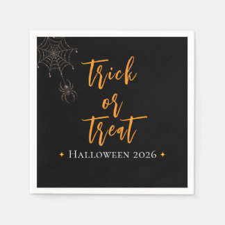 Trick or Treat Spiderweb Personalized Name - Napkins