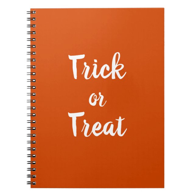 Trick or Treat Spiral Photo Notebook  (Front)