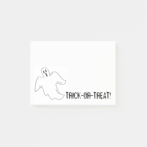 Trick_or_Treat Spooky Ghost Halloween Party Favor Post_it Notes