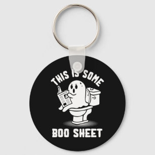 Trick Or Treat Spooky Ghost This Is Some Boo Sheet Keychain