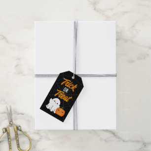 Trick or Treat Spooky Halloween Birthday Party Gift Tags