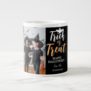 Trick or Treat Spooky Halloween Family Photo Giant Coffee Mug