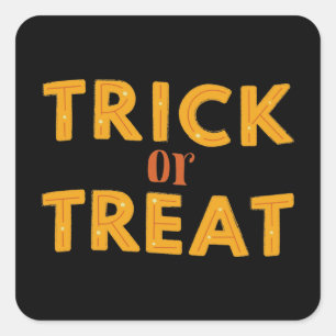 Trick or treat Spooky Halloween Square Sticker