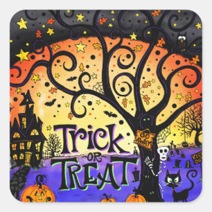 Trick or Treat Spooky Halloween Sticker Sheets