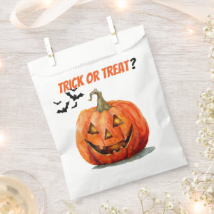 Trick or Treat? Spooky Pumpkin Candy Favor Bags