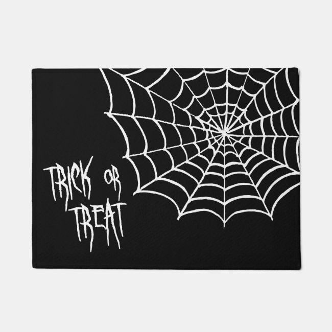 Trick or Treat - Spooky Spider Web Halloween Doormat