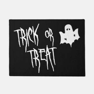 Trick or Treat - Spooky White Ghost Halloween Doormat