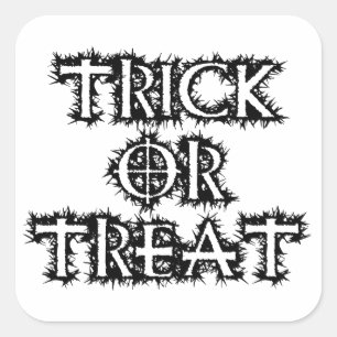 Trick or Treat Square Sticker