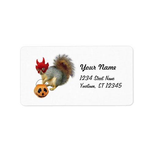 Trick_or_Treat Squirrel Address Label