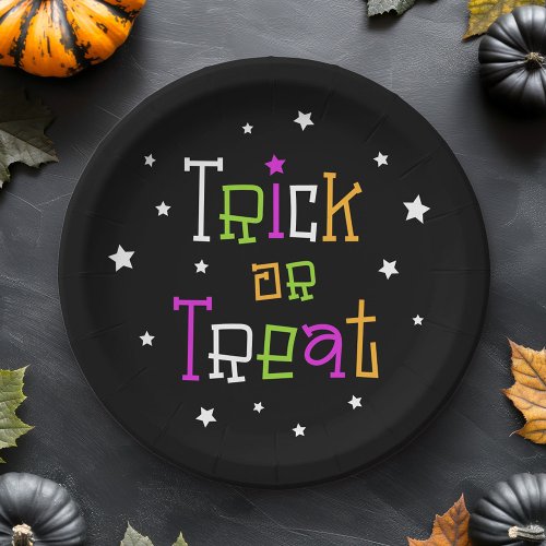 Trick or treat stars Halloween  stars Paper Plates