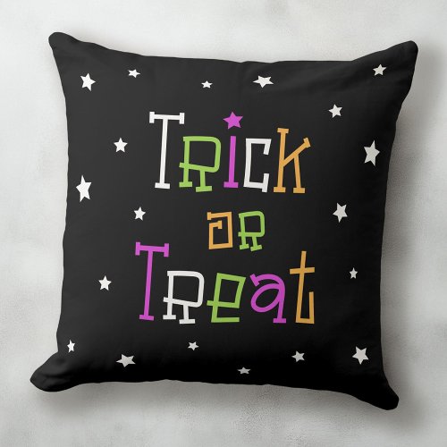 Trick or treat stars Halloween Throw Pillow