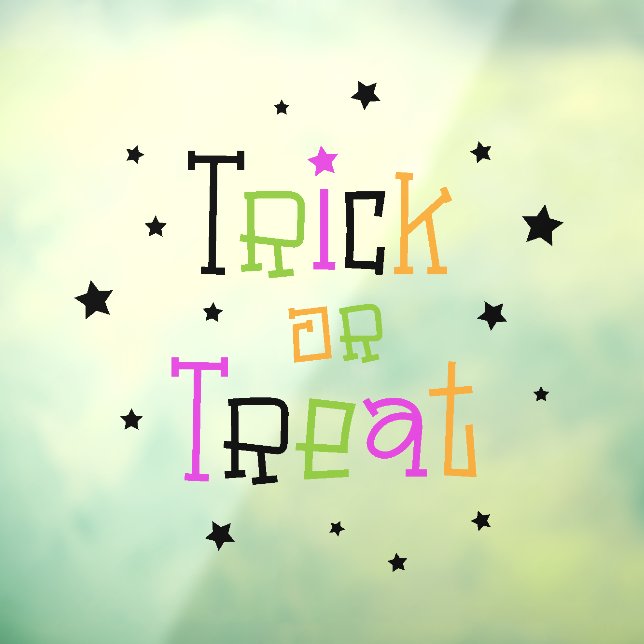 Trick or treat stars Halloween Window Cling (Sheet 3)