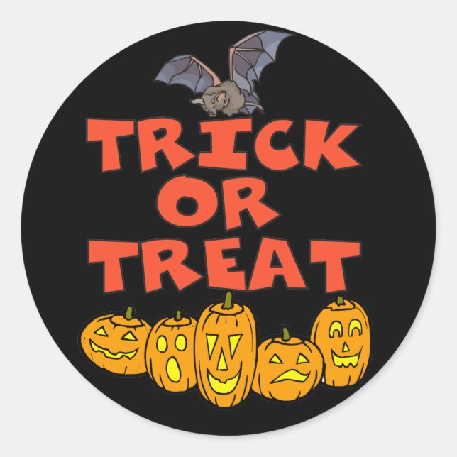 Trick Or Treat Stickers (Front)