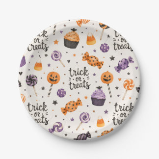 Trick or Treat Sweets Paper Plates