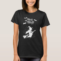trick or treat the flying witch halloween T-Shirt
