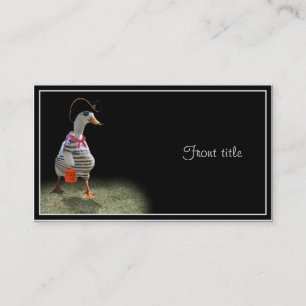 Trick or Treat Time for Pirate Duck Business Card