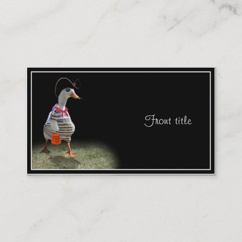 Trick or Treat Time for Pirate Duck Business Card