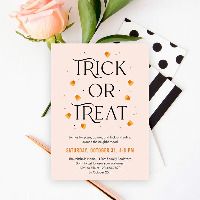 Trick or Treat Time Halloween Party Invitation (Creator Uploaded)