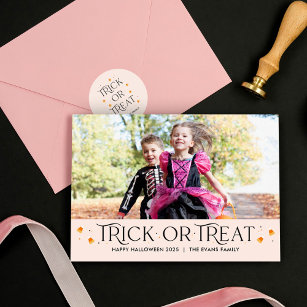 Trick Or Treat Time Halloween Photo Card