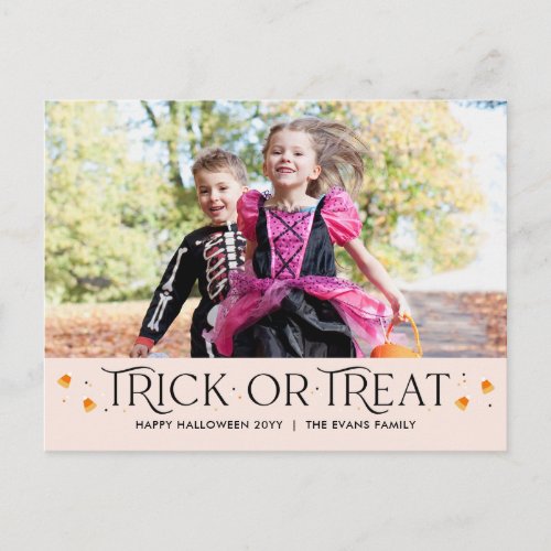 Trick Or Treat Time Halloween Photo Card Postcard