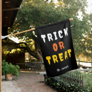 Trick Or Treat Two-Sided Happy Halloween House Flag