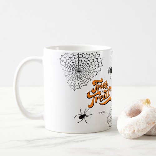 Trick or Treat Typography wSpiders ID680 Coffee Mug