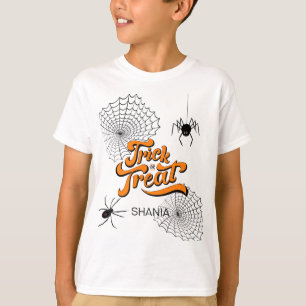 Trick or Treat Typography w/Spiders ID680 T-Shirt
