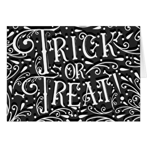 Trick or Treat Vintage Chalk Bones Halloween Party