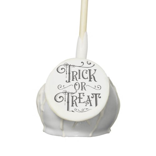 Trick or Treat Vintage Typography Type Halloween Cake Pops